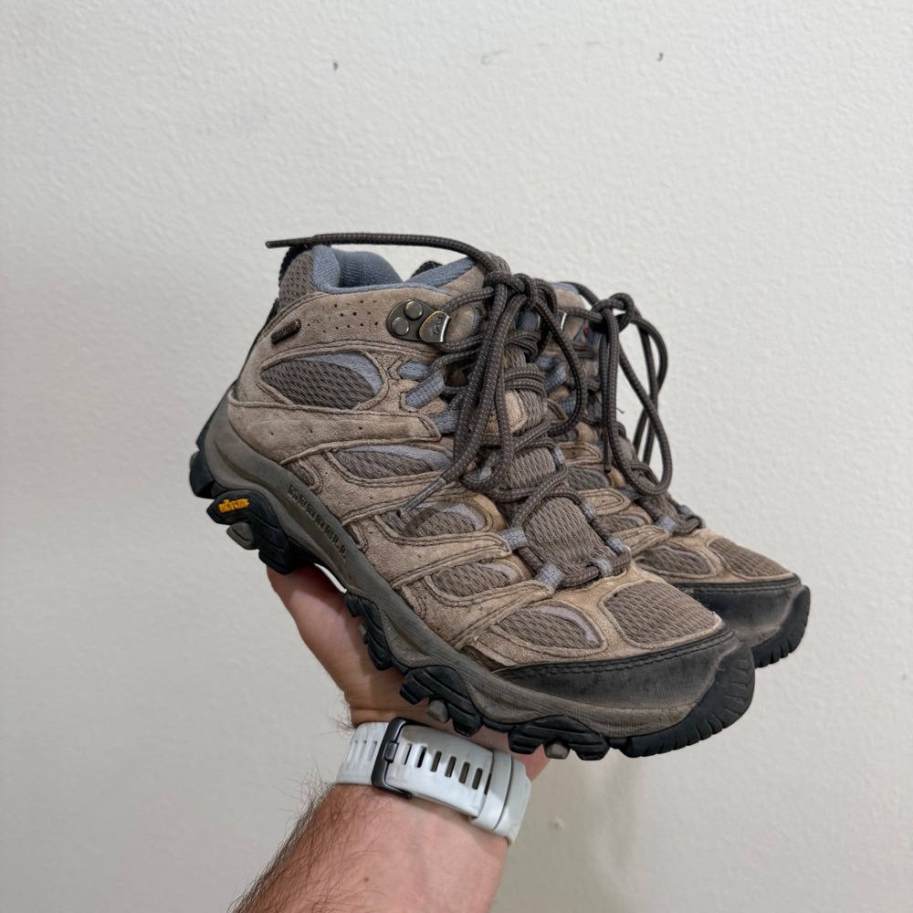 Merrell Womens Moab 3 Mid Waterproof Hiking Boots Earth Brown J500162W Size 6.5W